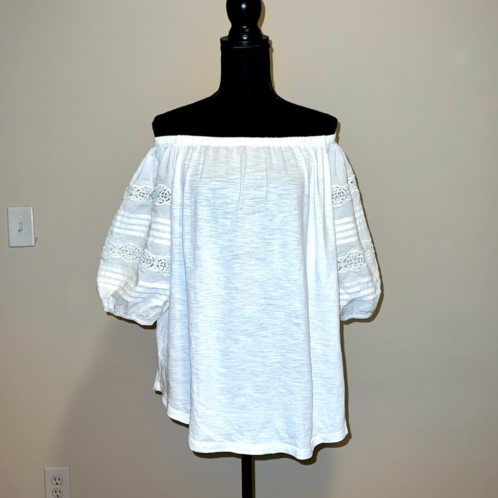 White off the shoulder cotton top